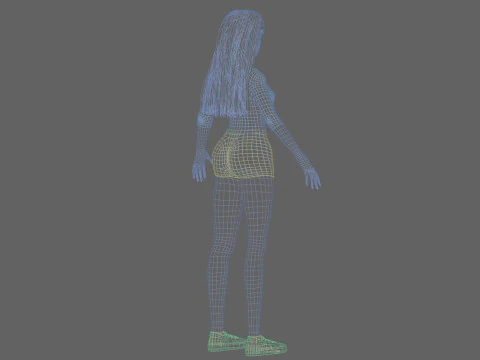 Pretty Basic Woman V31181 3D Model