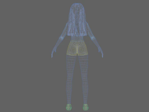 Pretty Basic Woman V31181 3D Model