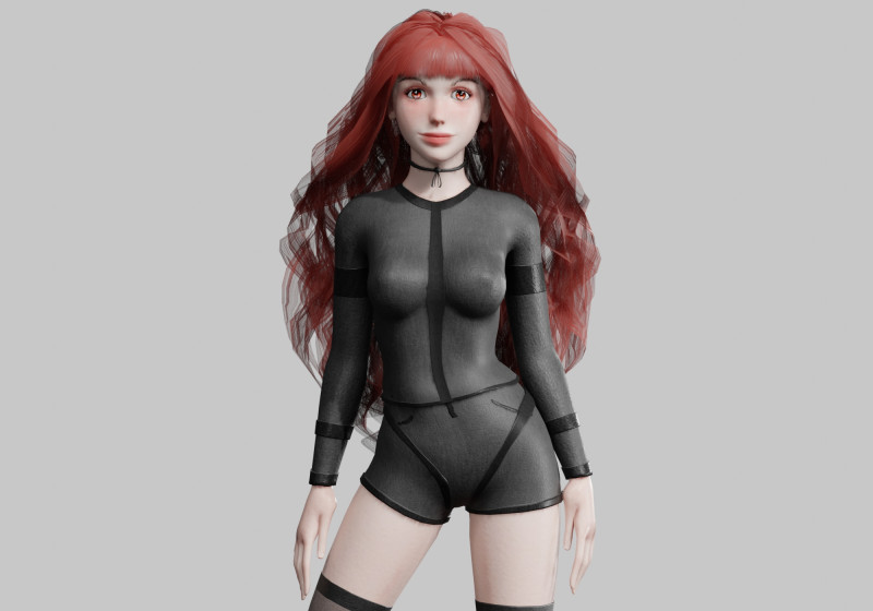Pretty Beautiful woman V40217 3Dモデル .c4d .max .obj .3ds .fbx .stl .blend