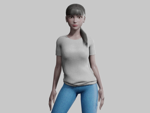 Pretty black woman V22700 Modelo 3D