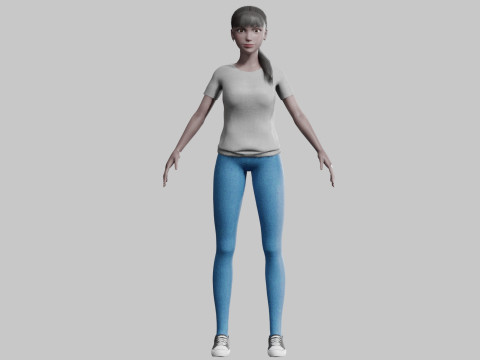 Pretty black woman V22700 3D Model