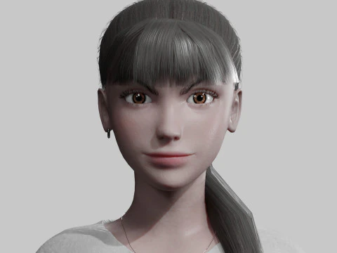 Pretty black woman V22700 3D Model
