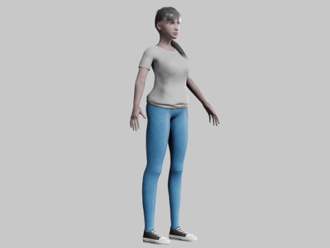 Pretty black woman V22700 3D Model