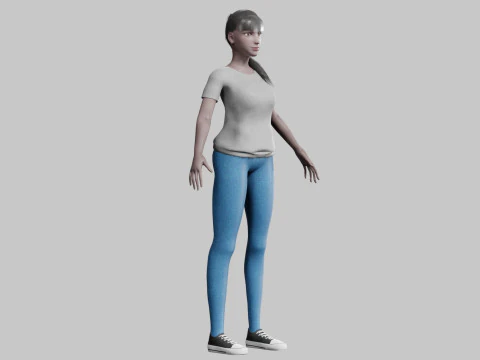 Pretty black woman V22700 3D Model