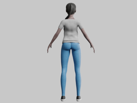 Pretty black woman V22700 3D Model