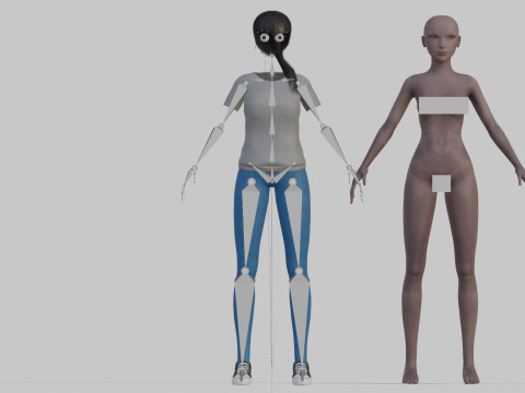Pretty black woman V22700 3D Model