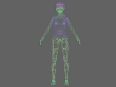 Pretty black woman V22700 3D Model