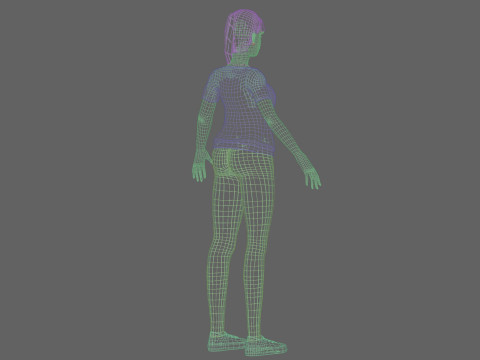 Pretty black woman V22700 3D Model