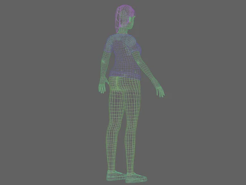 Pretty black woman V22700 3D Model