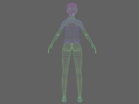 Pretty black woman V22700 3D Model