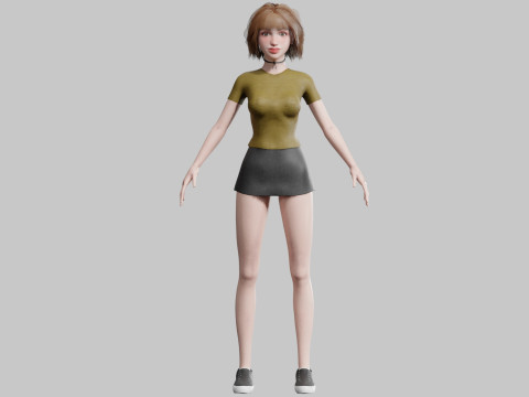 Pretty classic woman V35043 3D Модель