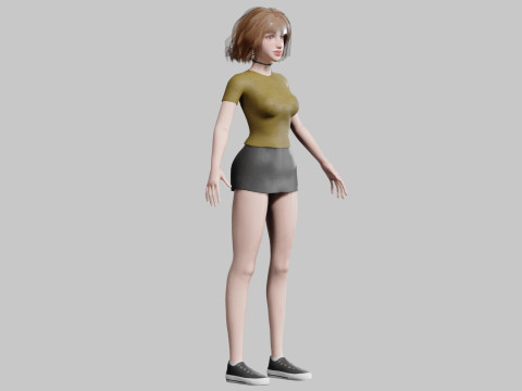 Pretty classic woman V35043 3D Модель