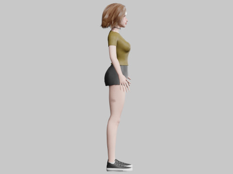 Pretty classic woman V35043 3D Модель