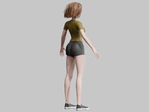 Pretty classic woman V35043 3D Модель