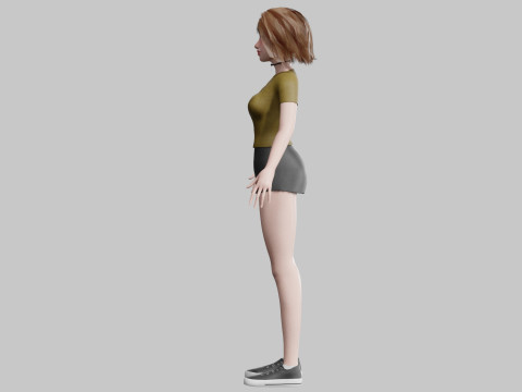 Pretty classic woman V35043 3D Модель