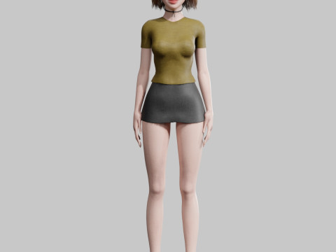 Pretty classic woman V35043 3D Модель