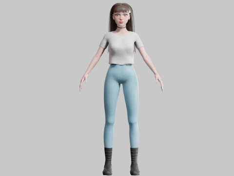 Pretty cool woman V33777 Modelo 3D