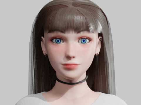 Pretty cool woman V33777 Modelo 3D