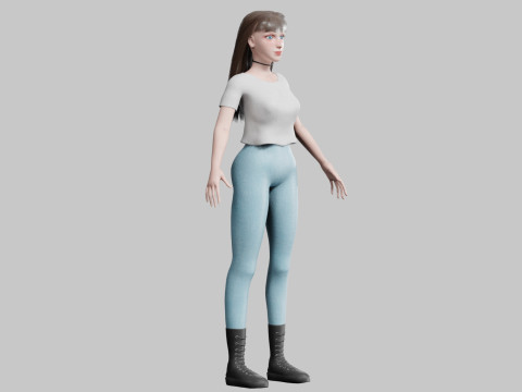 Pretty cool woman V33777 Modelo 3D
