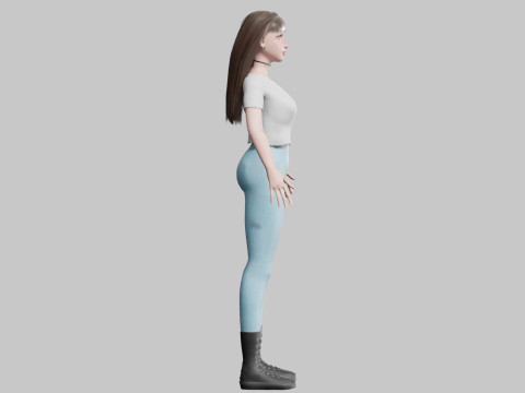 Pretty cool woman V33777 Modelo 3D
