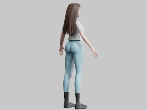Pretty cool woman V33777 Modelo 3D