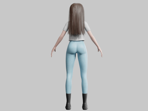 Pretty cool woman V33777 Modelo 3D