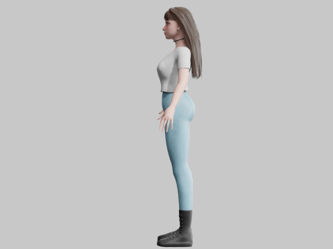 Pretty cool woman V33777 Modelo 3D