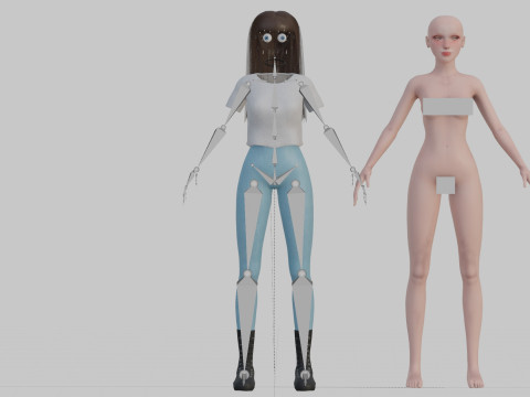 Pretty cool woman V33777 Modelo 3D
