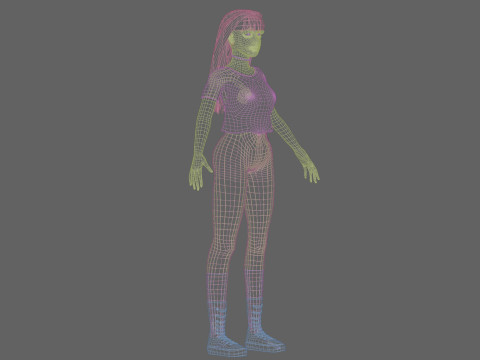 Pretty cool woman V33777 Modelo 3D