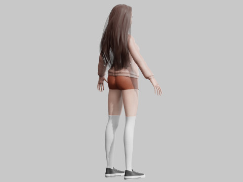 Pretty cute Woman V34586 Modèle 3D