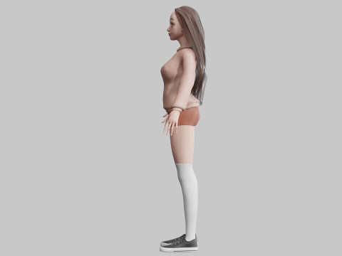Pretty cute Woman V34586 Modèle 3D