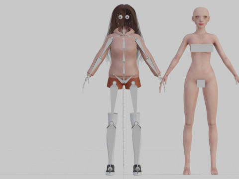 Pretty cute Woman V34586 Modèle 3D