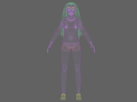 Pretty cute Woman V34586 Modèle 3D