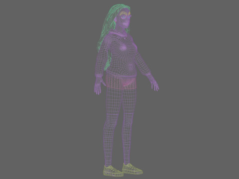 Pretty cute Woman V34586 Modèle 3D