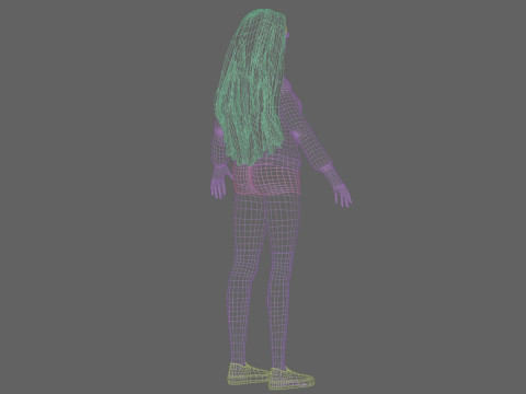 Pretty cute Woman V34586 Modèle 3D