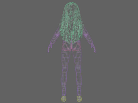 Pretty cute Woman V34586 Modèle 3D