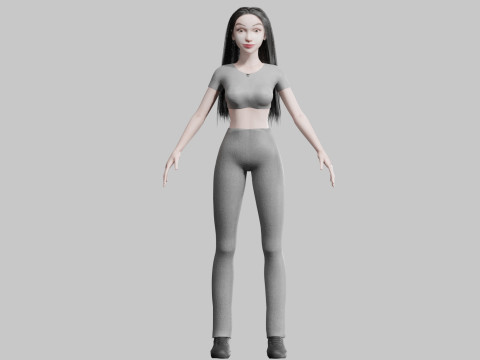 Pretty Standard Woman V36035 3D Model