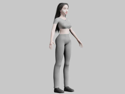 सुंदर मानक महिला V36035 3D मॉडल