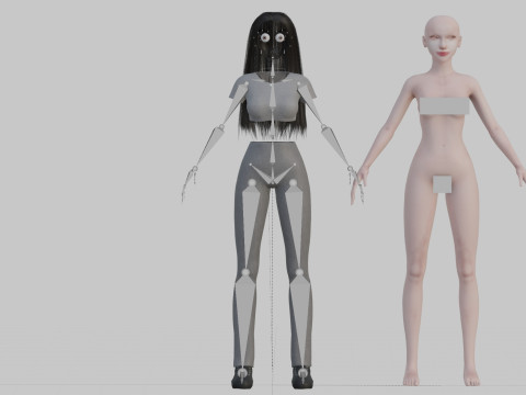 Pretty Standard Woman V36035 3D Model