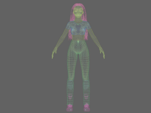 Pretty Standard Woman V36035 3D Model