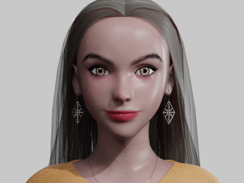 Pretty stylized woman V30919 3D Model