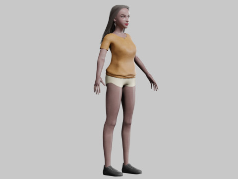 Pretty stylized woman V30919 3D Model