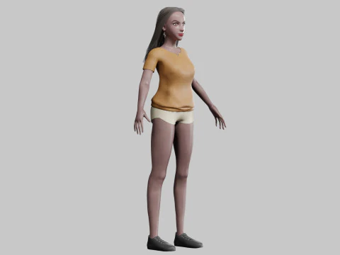 Pretty stylized woman V30919 3D Model