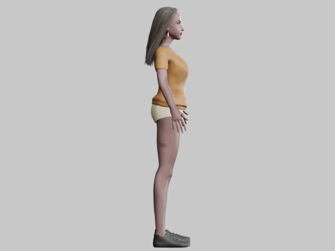Pretty stylized woman V30919 3D Model