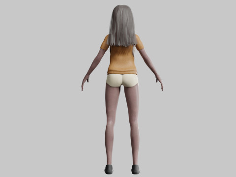 Pretty stylized woman V30919 3D Model