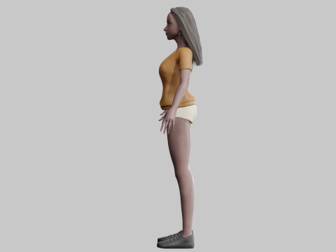 Pretty stylized woman V30919 3D Model