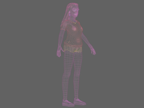Pretty stylized woman V30919 3D Model