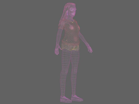 Pretty stylized woman V30919 3D Model