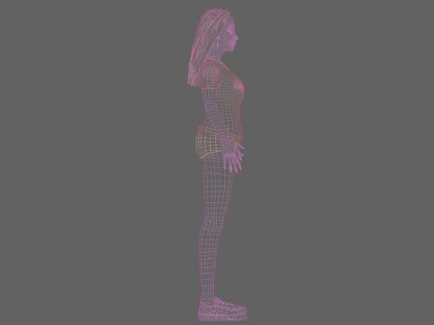 Pretty stylized woman V30919 3D Model