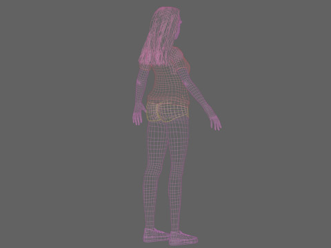 Pretty stylized woman V30919 3D Model